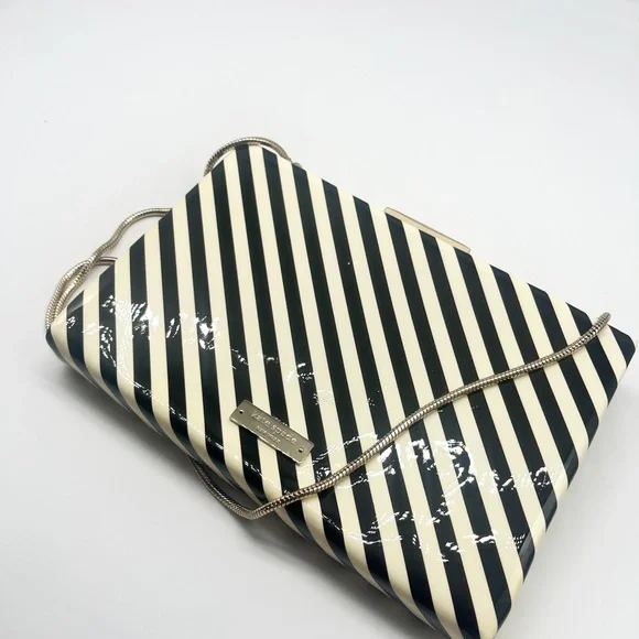 kate spade Ice Cream Cone Striped Black and White Crossbody - Picture 3 of 9